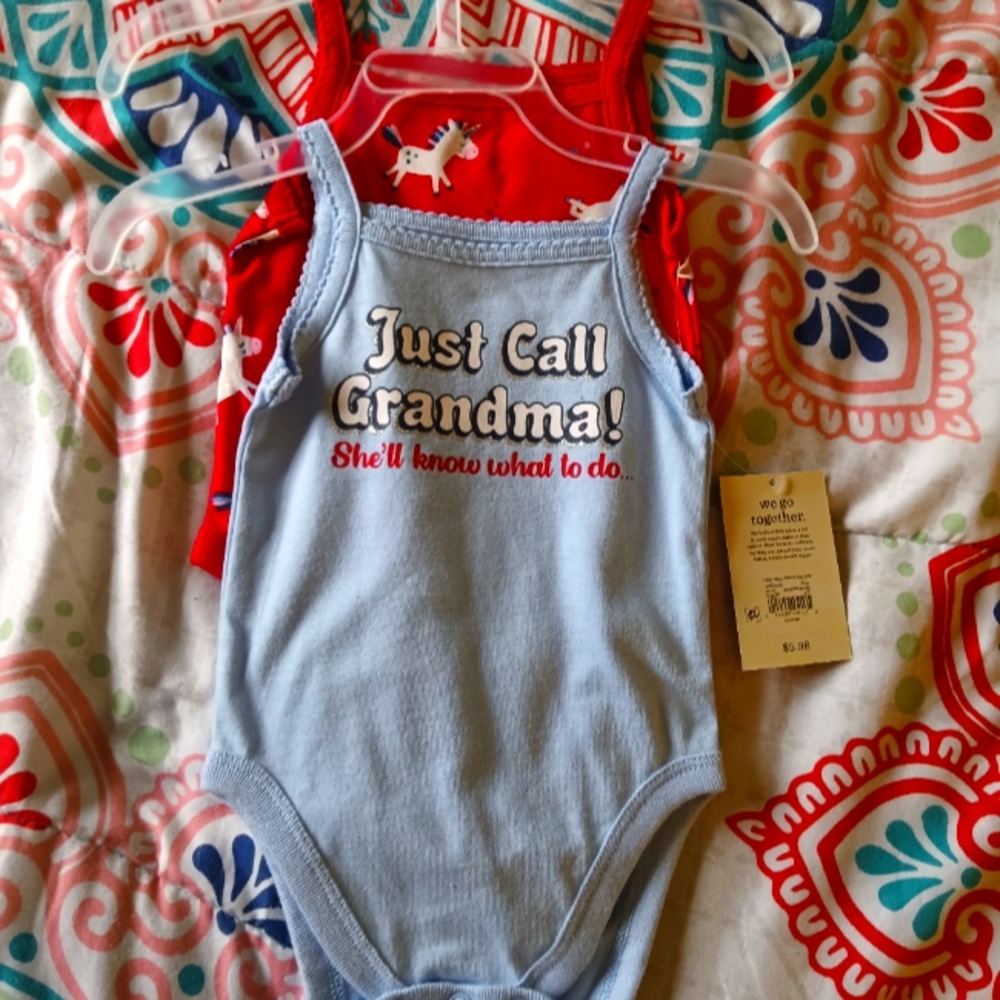 Granimals 0/3 Months Girls 2 Pack Onsies